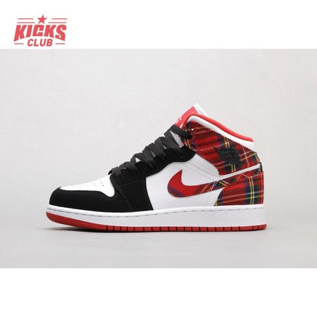 Air Jordan 1 Mid White Plaid 36-40