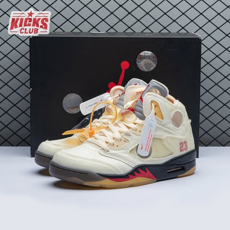 OFF-WHITE x Air Jordan 5 "Sail" 40-47.5