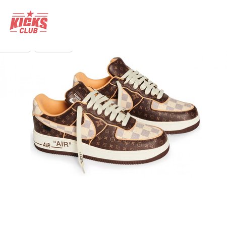 Nike Air Force 1 Low Louis Vuitton Monogram Brown Damier Azur Size 36-46