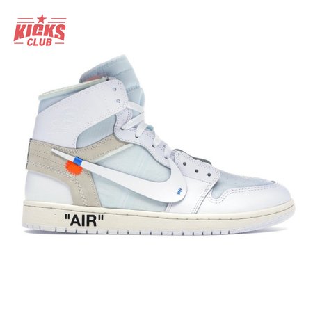 Off-White x Air Jordan 1 Retro High OG BG 'White' 2018 Size 36-47.5