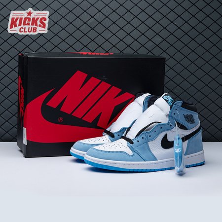 Jordan 1 Retro High White University Blue Black Size 36-47.5