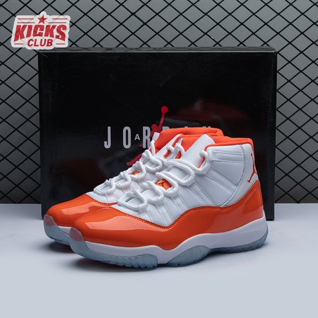 Air Jordan 11 Retro High 72-10 White Orange Size 40-48.5