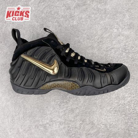 Nike Air Foamposite Pro Black Metallic Gold 624041-009 Size 38.5-46