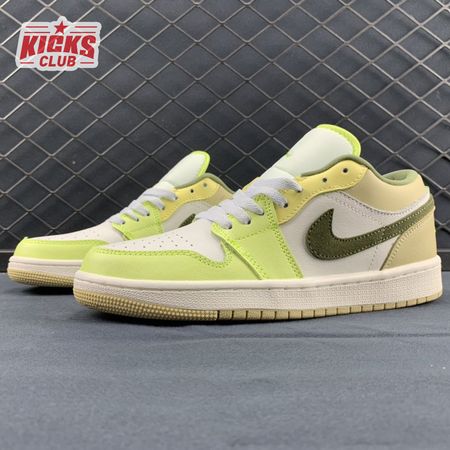 Jordan 1 Low Sail White Oil Green (Women's) FD9906-131 Size 36-47.5