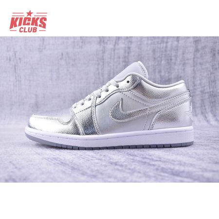 Jordan 1 Low SE Metallic Silver WMNS Unisex Size