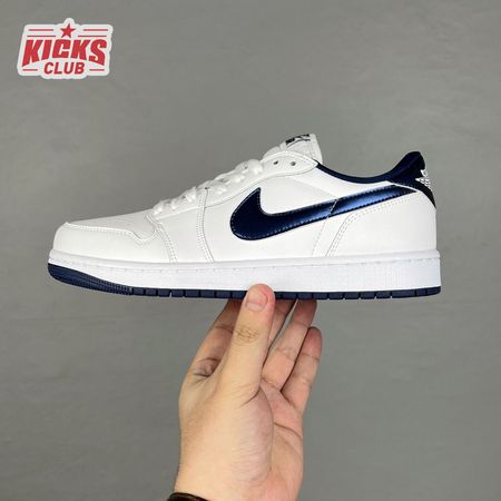 Jordan 1 Retro Low '85 Metallic Blue FB9933-141 Unisex Size