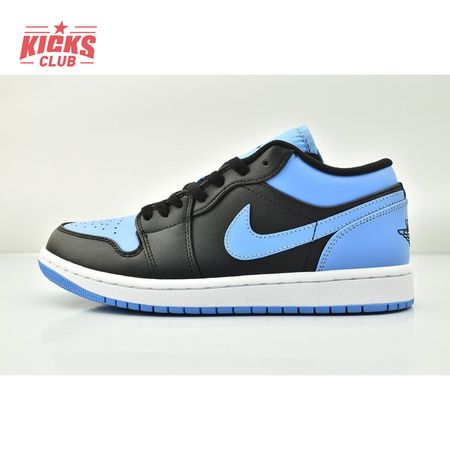 Jordan 1 Low Black University Blue 553558-041 Unisex Size