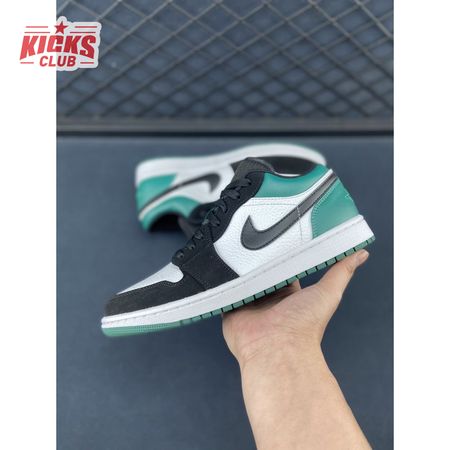 Jordan 1 Low White Black Mystic Green 553558-113 Unisex Size